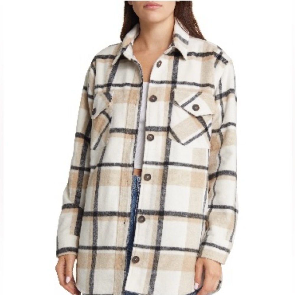 Thread and Supply plaid flannel shacket